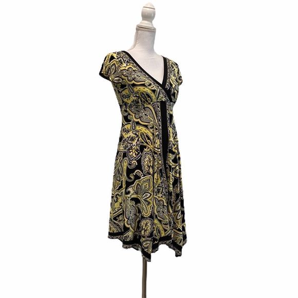 Inc International Concept Black Yellow XS Dress - Picture 2 of 6